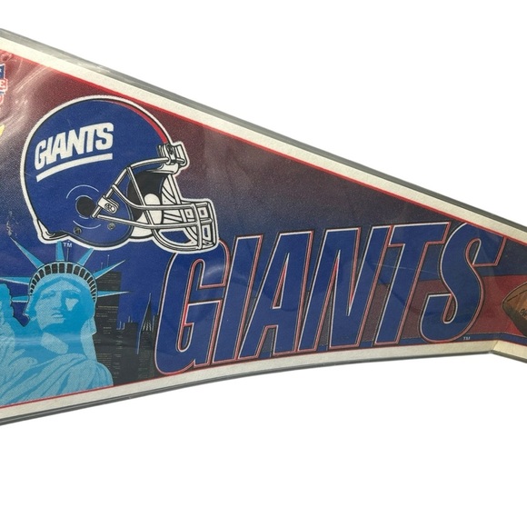 VINTAGE 1990s NEW YORK GIANTS PENNANT – NFL FOOTBALL COLLECTIBLE - Picture 3 of 8
